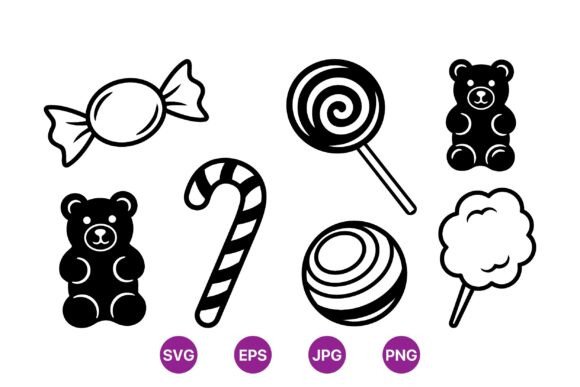 Download Cute Candy and Bear Clipart - Candy Collection