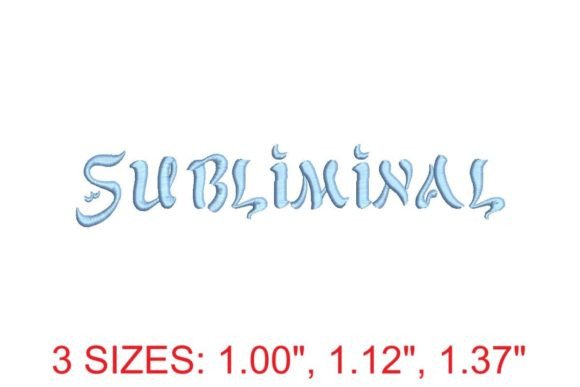Download Subliminal Medium Embroidery Font - Medium Collection